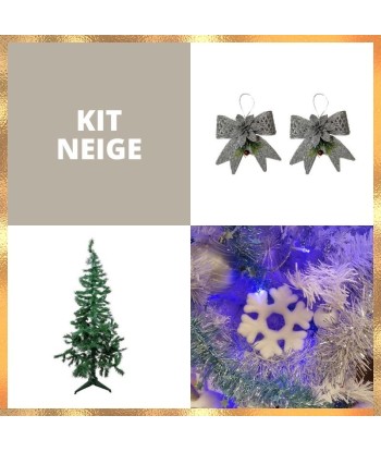 Kit Sapin Floqué 180Cm Neige Et Paillette ou a consommer sur place