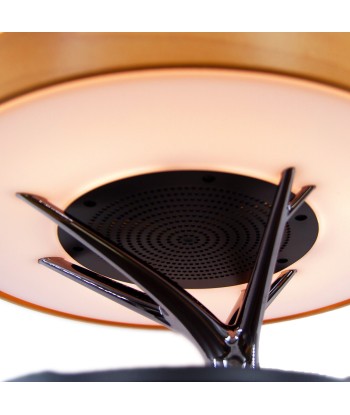 Lampe de Chevet Ronde "Horizon" avec Enceinte & Chargeur Sans fil - Dimmable Tactile 50% de réduction en Octobre 2024