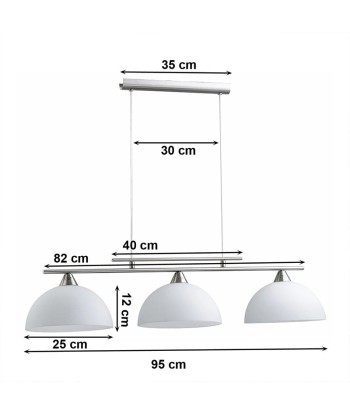 Lustre Contemporain 3 ampoules le concept de la Pate a emporter 