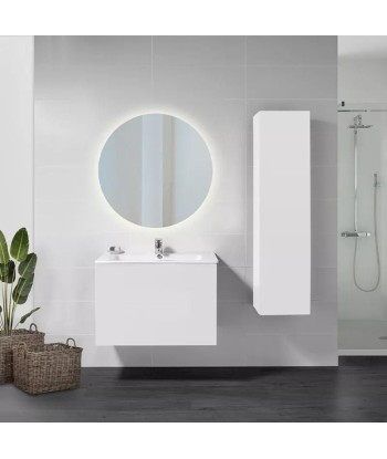 Miroir de salle de bain Cassiopeia avec éclairage décoratif à LED de Ø60cm pas chere