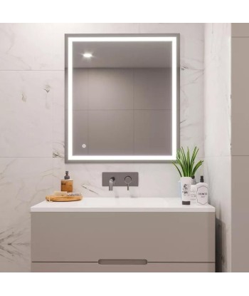 Miroir de salle de bain Hercule avec éclairage LED frontal et décoratif 60x80cm Livraison rapide