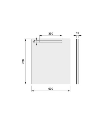 Miroir de salle de bain Pegasus avec éclairage frontal LED 60x70cm Dans la société mordern