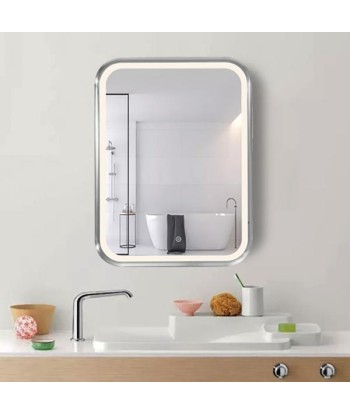 Miroir LED Rectangulaire 35W 60x80cm + Interrupteur Tactile ALU pour Salle de Bain une grave pollution 