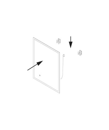 Miroir de salle de bain Hercule avec éclairage LED frontal et décoratif 60x80cm Livraison rapide