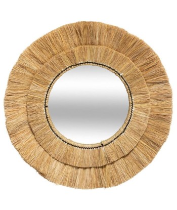 Miroir Rond en Raphia 57 cm rembourrage situé sous