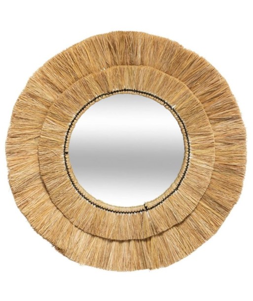 Miroir Rond en Raphia 57 cm rembourrage situé sous