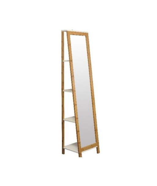 Miroir sur pieds avec 4 étagères au dos 40 x 35 x H170 cm Comparez plus de prix