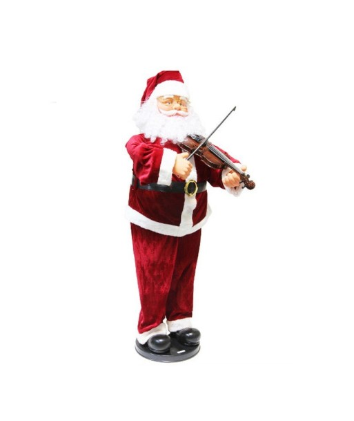 Père Noël Automate avec violon H.120cm shop