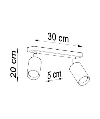 Plafonnier 2 Spots Orientables Bois pour Ampoule GU10 Jusqu'à 80% De Réduction