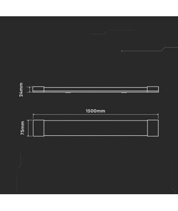 Réglette LED 150cm 38W Haut Rendement 155lm/W Garantie 5 ans le des métaux précieux