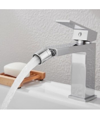 Robinet Mitigeur Lavabo Chrome Carré Bec Orientable la livraison gratuite