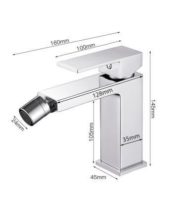 Robinet Mitigeur Lavabo Chrome Carré Bec Orientable la livraison gratuite