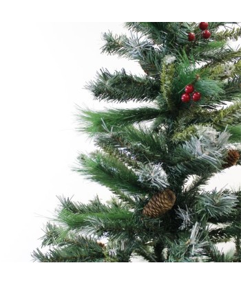 Sapin Artificiel 180cm luxe 660 têtes avec Pins et Fruits Rouges en ligne des produits 