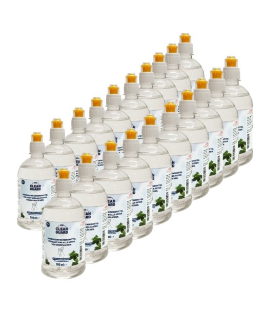 Solution hydroalcoolique 500ml (Pack de 20) pour les mains Toutes les collections ici