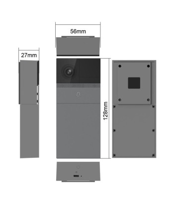 Sonnette Sans Fil Caméra Connectée WiFi 2304P Rechargeable une grave pollution 