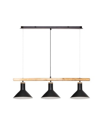 Suspension 3 Lampes en Métal et Bois 104x32cm store