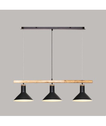 Suspension 3 Lampes en Métal et Bois 104x32cm store