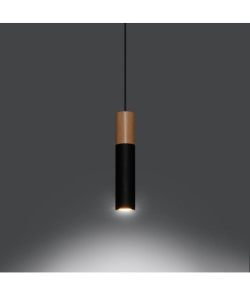 Suspension Lampe Bois Noire pour Ampoule GU10 d'Europe débarque