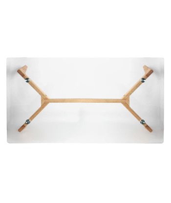 Table Basse Rectangulaire Verre et Bois 110x60cm en ligne des produits 