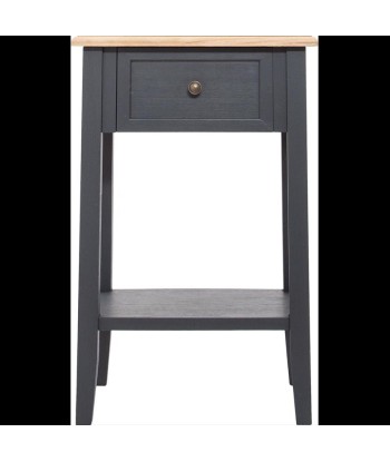 Table de Chevet avec Rangement 1 Tiroir 45x30x68 cm - Noir vous aussi creer 