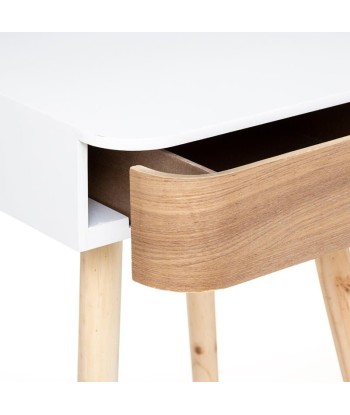 Table de Chevet Blanc Bois Carrée H51cm Les magasins à Paris et en Île-de-France