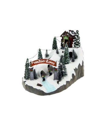 Village de Noël Lumineux et Musical avec Piste de Ski en ligne des produits 