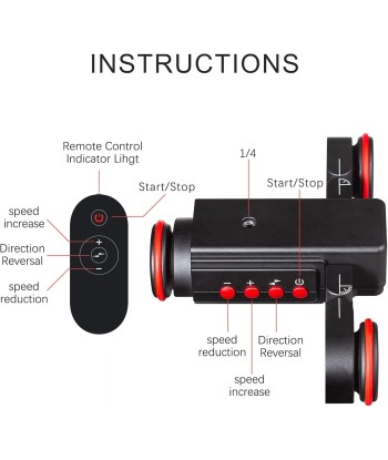 Car Motorisé 3 Roues Sans Fil avec Télécommande pour Appareils Photo Caméra GoPro Smartphone ouvre sa boutique