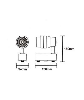 Spot LED sur Rail 30W Multi angle COB Monophase 2 - 3 jours ouvrés.