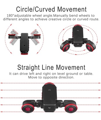 Car Motorisé 3 Roues Sans Fil avec Télécommande pour Appareils Photo Caméra GoPro Smartphone ouvre sa boutique