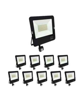 Projecteur LED 50W Detecteur de Mouvement Crepusculaire Extra Plat IP65 soldes