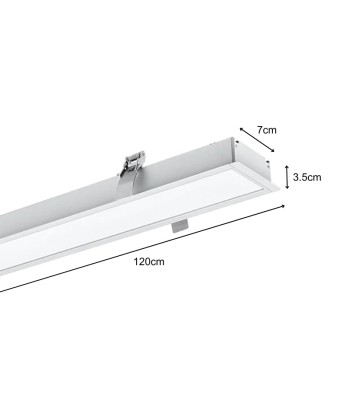 Réglette encastrable 35W BLANC 7.5 x 3.5 x 120 cm Livraison rapide