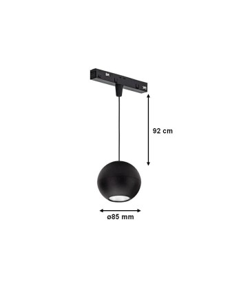 Luminaire Suspendu Rond pour Rail Magnétique 48V 10W Noir 50% de réduction en Octobre 2024