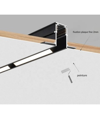 Rail Magnétique Encastré 48V NOIR pour Enduit acheter