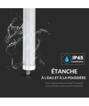 Réglette LED étanche 150cm 48W IP65 120lm/W Interconnectable ouvre sa boutique