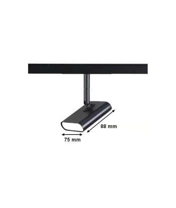 Spot LED sur Rail Magnétique Rectangulaire 48V 5W Orientable NOIR Paris Déstockage Promo