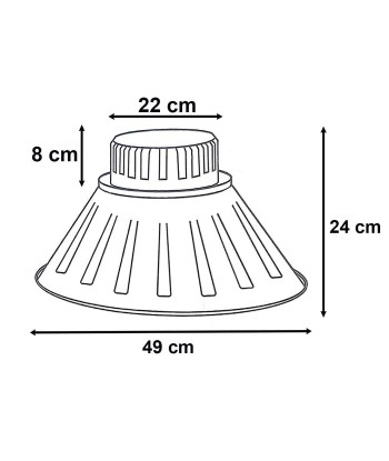 Cloche LED Industrielle 200W 120° Argent la livraison gratuite