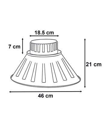 Cloche LED Industrielle 150W 120° Argent 2024