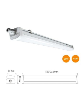 Réglette LED étanche 120cm 30W IP66 120lm/w de votre