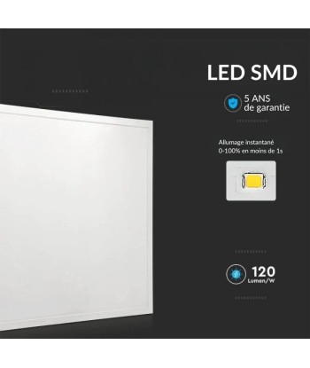 Panneau LED 60x60 36W 120lm/W BLANC (Pack de 8) Garantie 5 Ans - No Flicker prix pour 