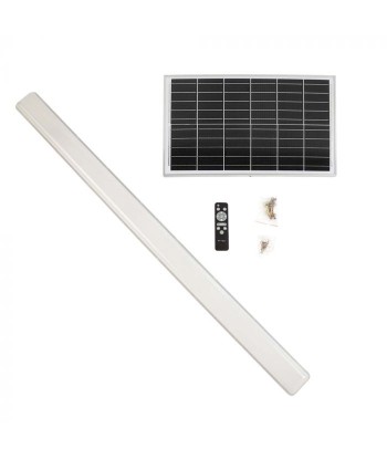 Réglette Solaire LED 120cm 18W IP65 CCT (Panneau Solaire + Télécommande Inclus) français