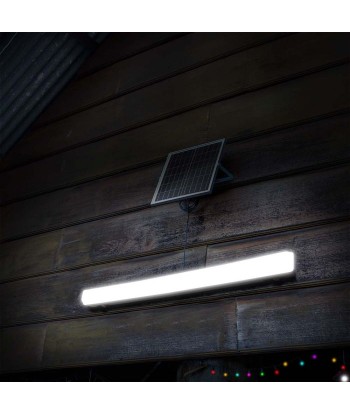 Réglette Solaire LED 120cm 18W IP65 CCT (Panneau Solaire + Télécommande Inclus) français