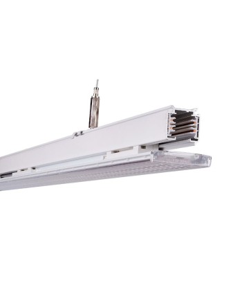 Linéaire LED sur rail triphasé 150cm 35/40/45/50W ajustable blanc de pas cher