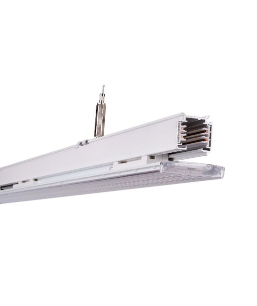 Linéaire LED sur rail triphasé 150cm 35/40/45/50W ajustable blanc de pas cher