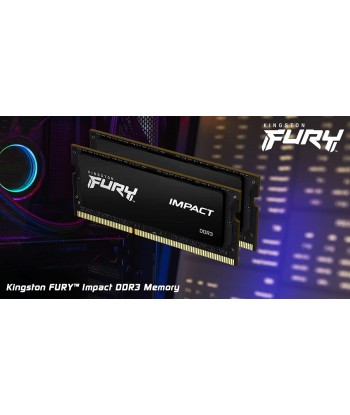 Kingston FURY Impact 16GB (2x8GB) 1866MHz DDR3 CL11 Mémoire d’ordinateur Portable Kit de 2 pas cheres