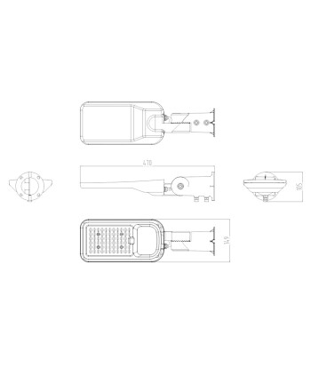 Luminaire LED Urbain 100W IP65 120lm/W Comparez plus de prix