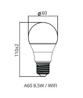 Ampoule LED Connectée Wifi E27 8.5W RGBW A60 est présent 