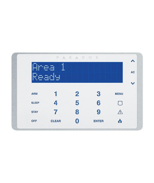 CLAVIER LCD AVEC TOUCHES RÉTROÉCLAIRÉES TACTILES. ANTIVIOLATION LED. 32 ZONES. FRANÇAIS P/EVO shop