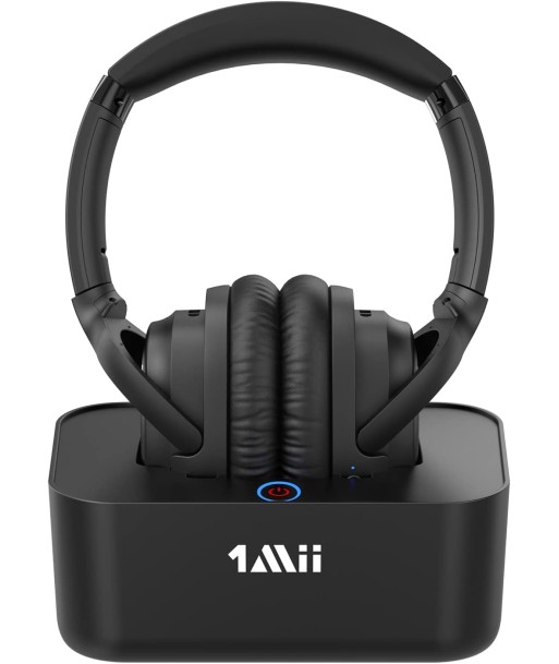 Casque Bluetooth Sans Fil TV Transmetteur Socle Chargement Autonomie 50H Longue Portée NOIR chez Cornerstreet bien 