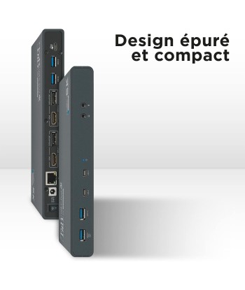 Station d’Accueil Double Ecran 4K60Hz, 14 en 1 HDMI et DisplayPort 4X USB-A 3.0 2X USB-C 3.0 livraison et retour toujours gratuits