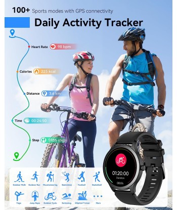 Montre Connectée Bluetooth Ecran 1,32 Pouces Montre Intelligente Etanche IP68 Mode Sportif ROSE Vous souhaitez 